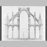 Cathédrale de Amiens, Section of choir. (From Durand, Monographie, 1, plate XIX), mcid.mcah.columbia.edu.png